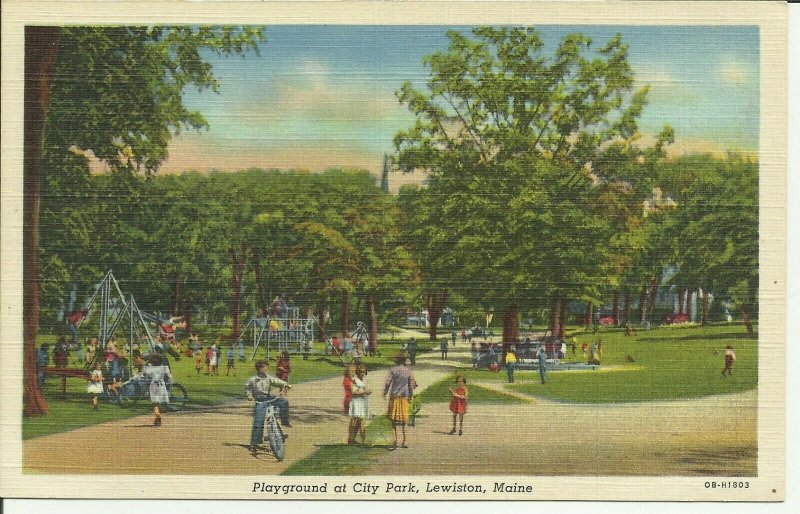 Playground At City Park, Lewiston, Maine