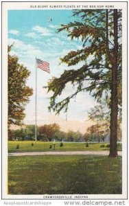 Indiana Crawfordsville Old Glory Always Floats At the Ben Hur Home