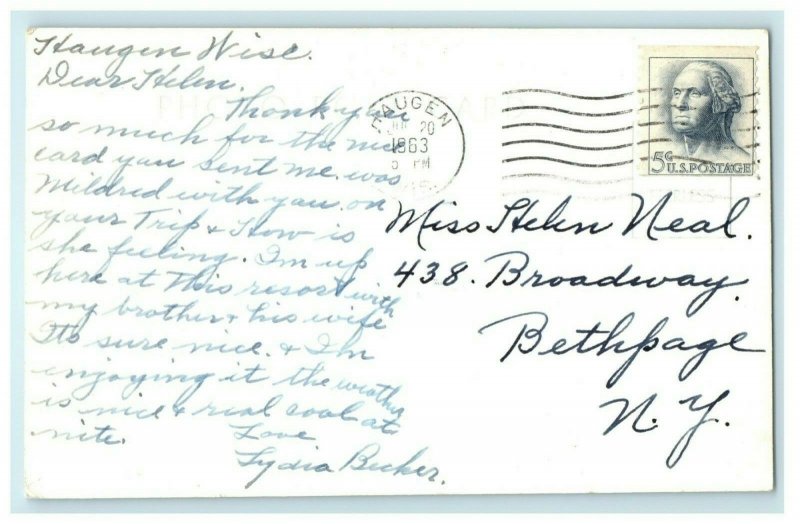 1963 Martin's Resort Bear Lake Haugen Wisconsin WI RPPC Photo Vintage