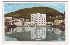 Federal Building & Post Office Ketchikan Alaska 1920s postcard