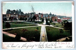 Queen Square St. John New Brunswick CANADA 1906 Postcard