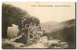 Old Postcard Ballon d'Alsace Ruins of Rosemont