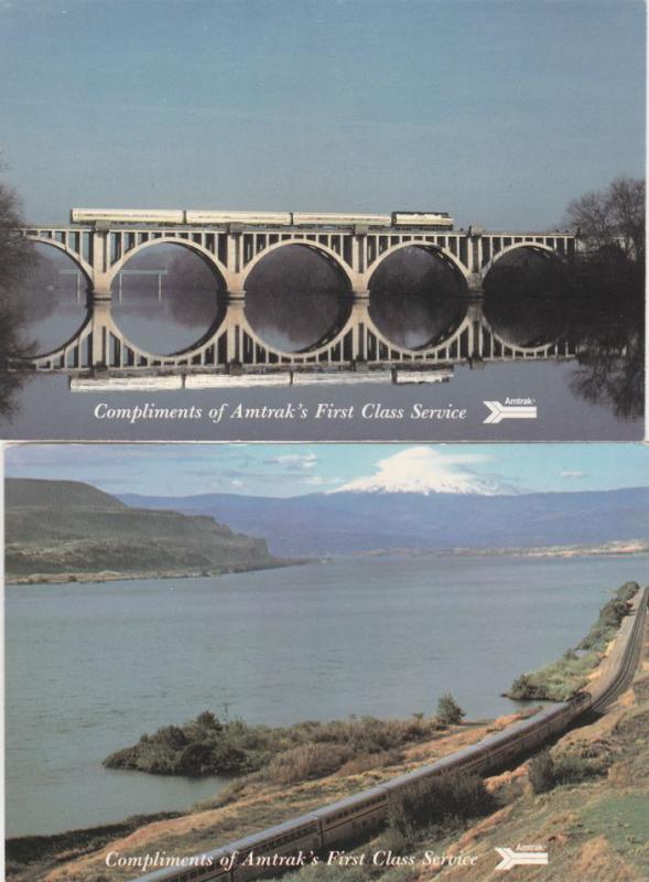 (4 cards) Amtrak Railway First Class Service