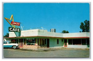 Show Low Arizona Show Low Cafe Postcard Old Car