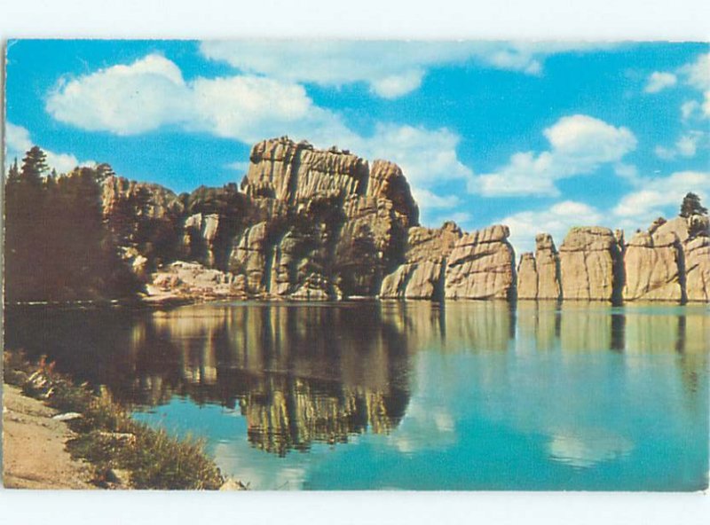 Pre-1980 LAKE SCENE Sylvan Lake In Black Hills Near Rapid City SD AE3489