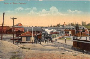 Weed California Depot Train Station Vintage Postcard AA18901