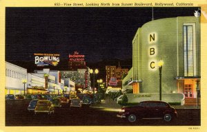CA - Hollywood. Vine St looking North from Sunset Blvd
