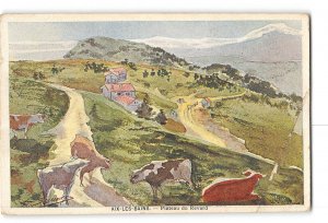 Aix-les-Bains France Creased Postcard 1915-1930 Plateau du Revard General View