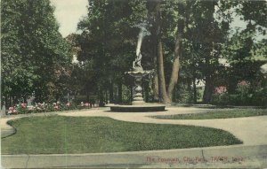 Traer Iowa The Fountain City Park Nauerth Hand colored C-1910 Postcard 21-7693