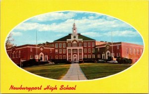 Newburyport High School Massachusetts MA Entrance VTG Postcard UNP Unused 