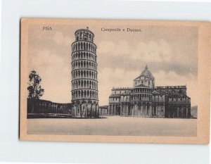 Postcard Campanile e Duomo, Pisa, Italy