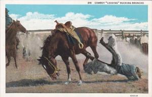 Wyoming Cheyenne Frontier Days Rodeo Cowboy Leaving Bucking Bronco Curteich