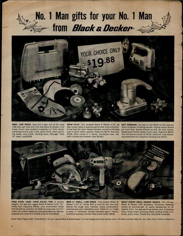 Vintage Print Ad 1984 Black & Decker Workmate 100 200 300 400