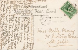 Burin Newfoundland NL Boats Birdseye Dicks & Co Postcard E96