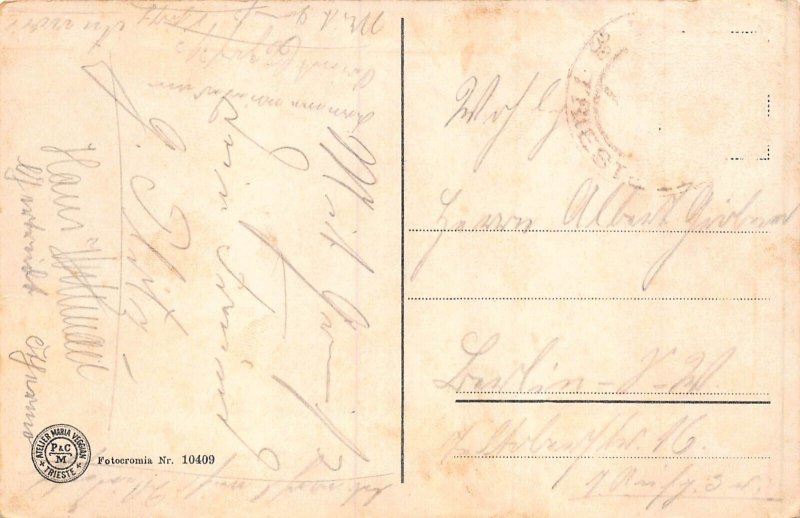 L035 Italy Trieste Panorama vintage postcard