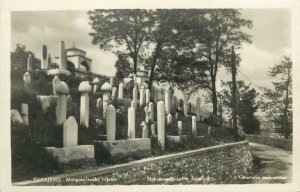 Mohammedan cemetery Sarajevo Bosnia and Herzegovina real photo postcard 