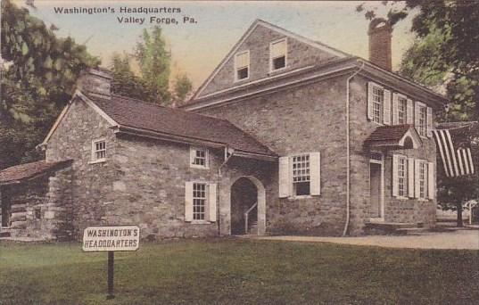 Washington's Headquarters Valley Forge Pennsylvania Handcolored Albertype