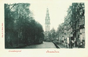 Netherlands Amsterdam Groenburgwal Vintage Postcard 04.06