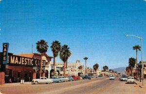 Main Street Scene BLYTHE, CA Majestic Cafe Riverside Co. 1956 Vintage Postcard