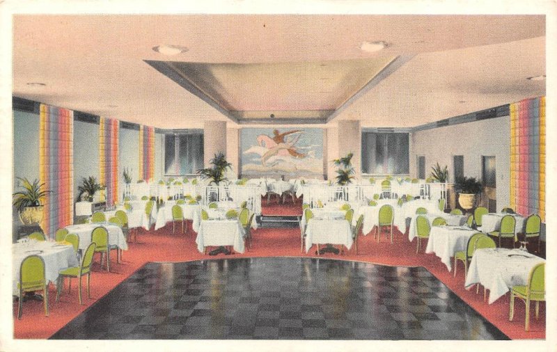 Tulsa, OK Oklahoma  MAYO HOTEL Marine Grill Restaurant  1941 Vintage Postcard 