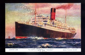 LS2574 - Cunard Liner - Samaria - Artist - Odin Rosenvinge - postcard