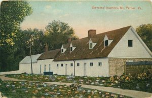 Servants’ Quarters, Mt. Vernon, VA - George Washington Home Vintage Postcard