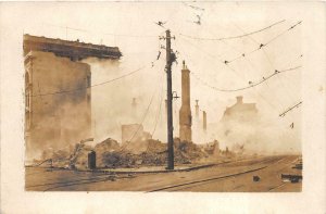 RPPC SAN FRANCISCO CALIFORNIA EARTHQUAKE DURING FIRE REAL PHOTO POSTCARD 1906