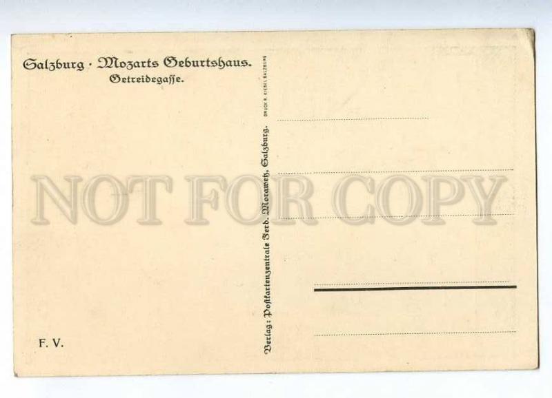 192129 AUSTRIA SALZBURG composer Mozart hause ART NOUVEAU PC