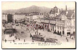 Postcard Old Nice Place Massena and the Municipal Casino