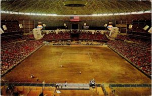 Houston, TX Texas  ASTRODOME~LIVESTOCK SHOW RODEO  1965 Cowboy/Sports Postcard