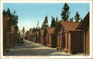 YELLOWSTONE PARK WY Lodge Sleeping Cabins c1920 Postcard