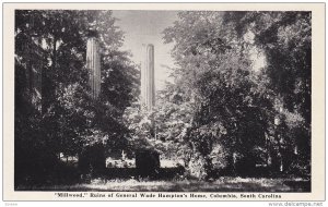 Millwood,  Ruins of General Wade Hampton's Home,  Columbia,  South Carolina...