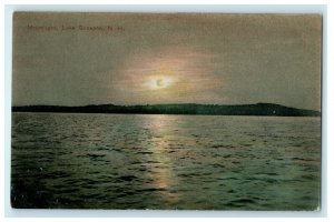 1907 Moonlight Lake Sunapee New Hampshire NH Posted Antique Postcard 