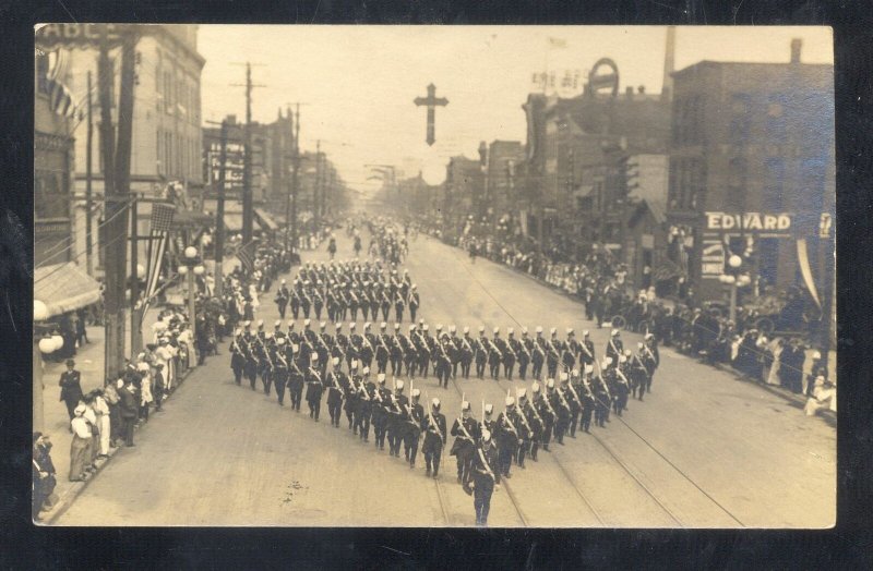 RPPC CHICAGO ILLINOIS 1918 KNIGHTS OF PYTHIAS PARADE REAL PHOTO POSTCARD