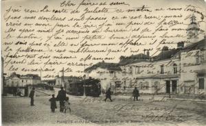 CPA AK POISSY-La Gare et la Place de la Mairie (260723)