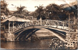 RPPC Honolulu~Hawaii~Rustic Bridge~Posted 1924KB14