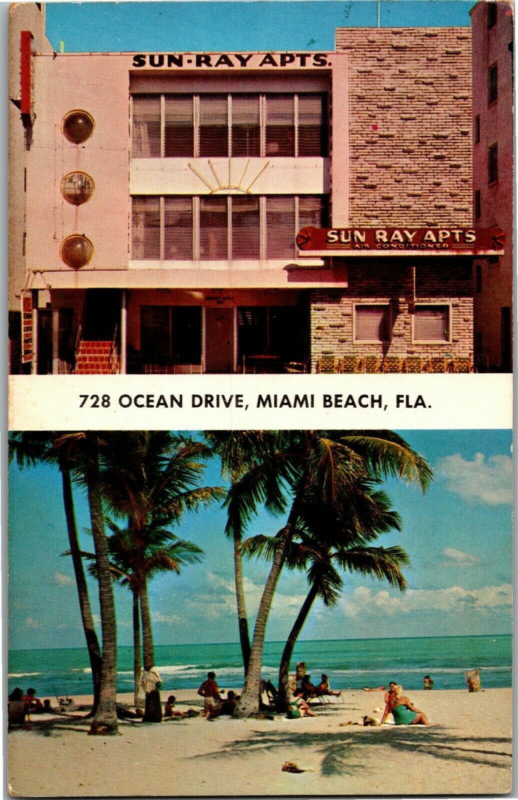 MIAMI BEACH, FL Fairfax Hotel and Apartments Postcard