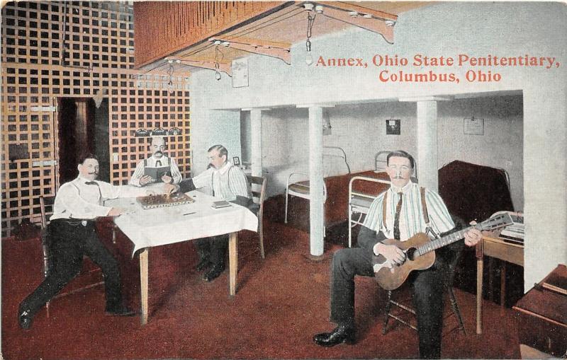 F36/ Columbus Ohio Postcard c1910 Annex State Penitentiary Prisoners