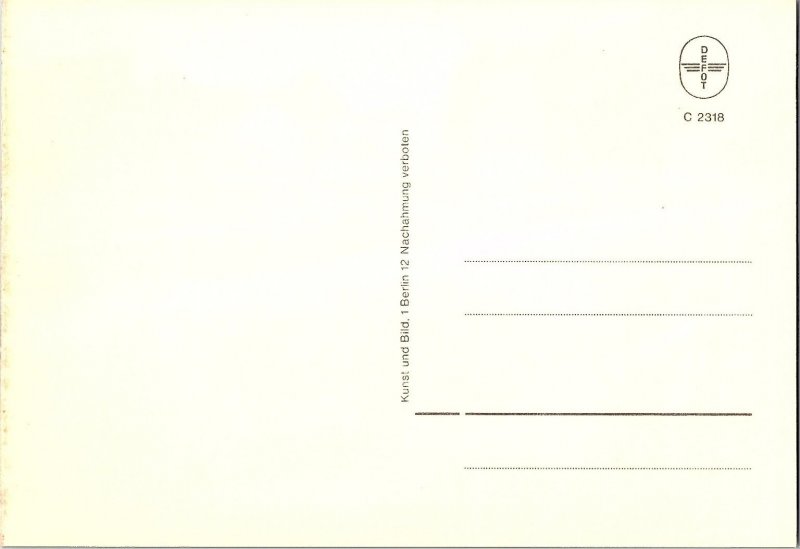 Multi-View Key Landmarks Berlin-Buckow Germany Chrome Postcard