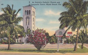 Florida Miami Beach Saint Patricks Catholic Church And Campanile Tower