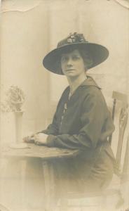 Bulk lot 20 early photo postcards people wearing hats