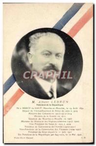 Postcard Old Albert Lebrun, President of the Republic