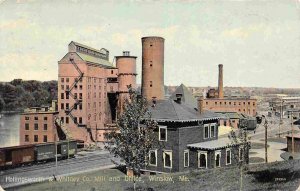 Hollingsworth Whitney Mill Office Railroad Line Winslow Maine 1911 postcard