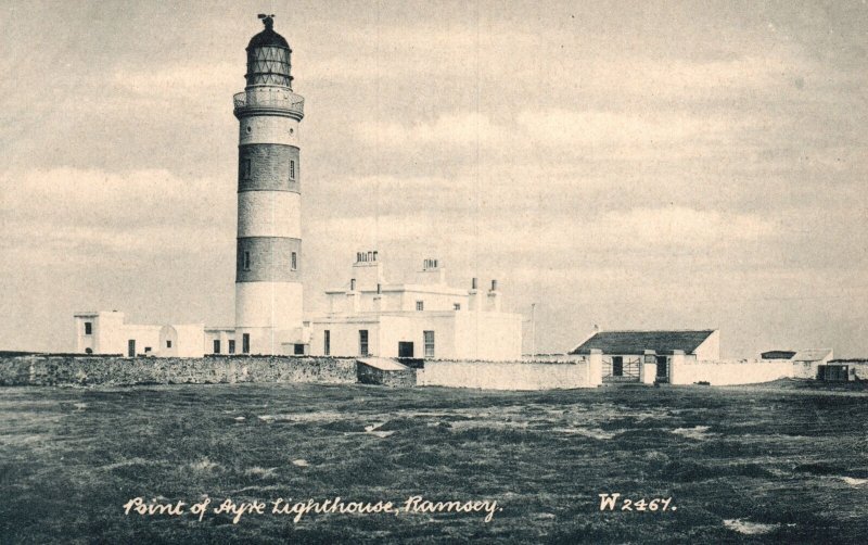 Vintage Postcard 1910s Point of Ayre Lighthouse Ramsey England UK Wyndham Series