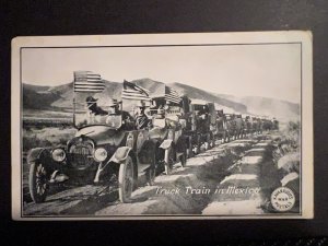 Mint USA RPPC Postcard US Army Mexico Invasion Truck Train To Border