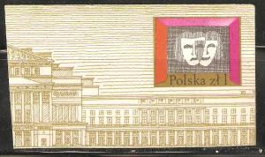 Poland Postal Card Used Corner Mask Theatre