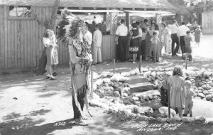 Angola Indiana Buck Lake Ranch Indian Real Photo Postcard AA74450