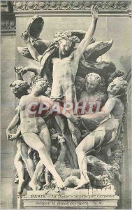 Postcard Old Paris Dance Group Carpeaux decorating Facade of The Opera