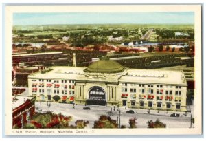 c1950's CNR Station Winnipeg Manitoba Canada Vintage Unposted Postcard