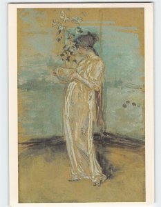 Postcard Blue and Gold-The Rose Azalea By J. Whistler, Freer Gallery Of Art, DC